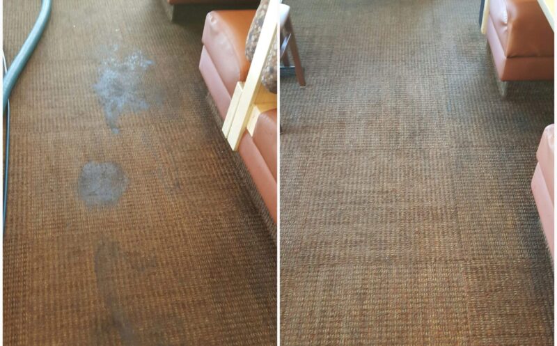 Before and After Images of Commercial Carpet Cleaning